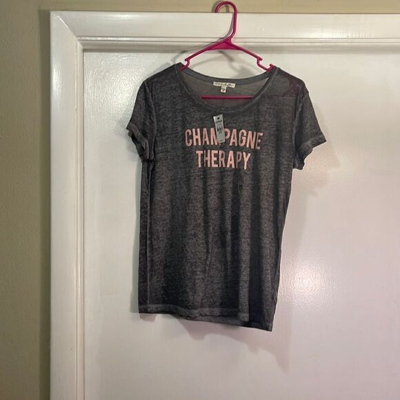 NWT EXPRESS Champagne therapy shirt xs - Picture 1 of 7